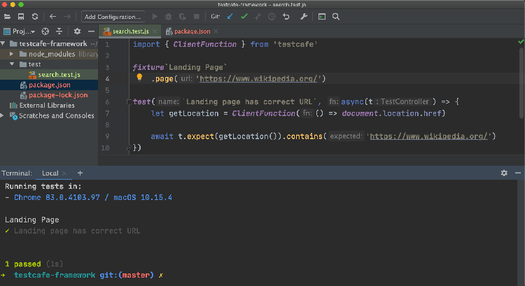 Create TestCafe NodeJS Project and Run First TestCafe Test ...